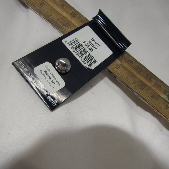 red white and blue heart swarovski push pin - Picture 3 of 3